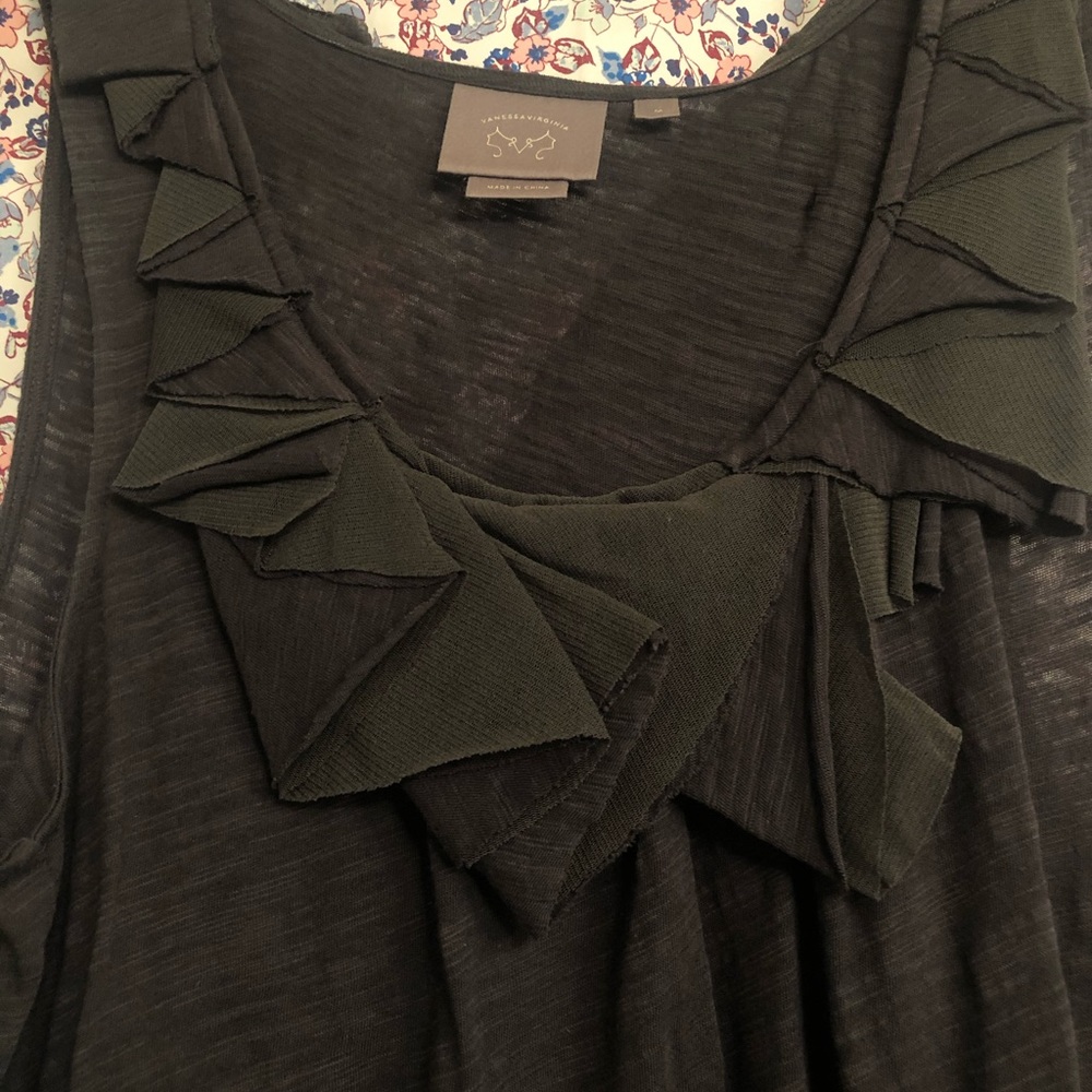 Knit Anthropologie origami detailed tank